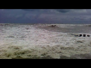 storm on the black sea in adler october 2011 - tin