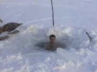 swimming in winter
