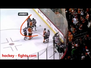 tough hockey fight with ilya kovalchuk